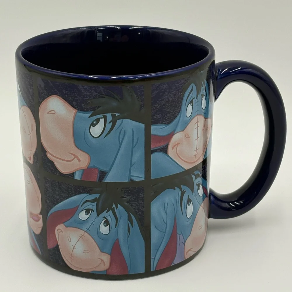 Disney Store Eeyore Coffee Mug Winnie the Pooh‎ Blue Character Mug